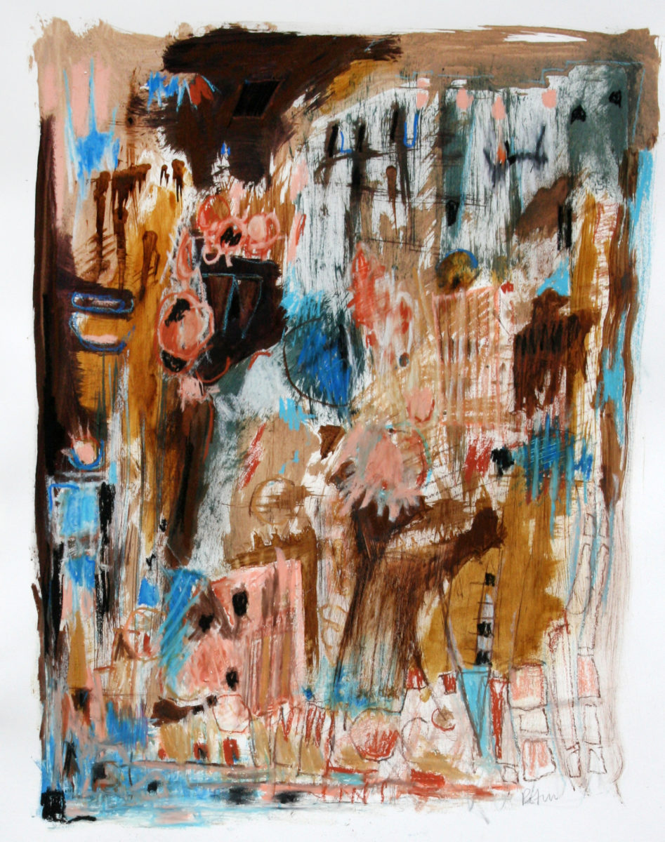 Downtown_mixed_media_on_paper_30x2122